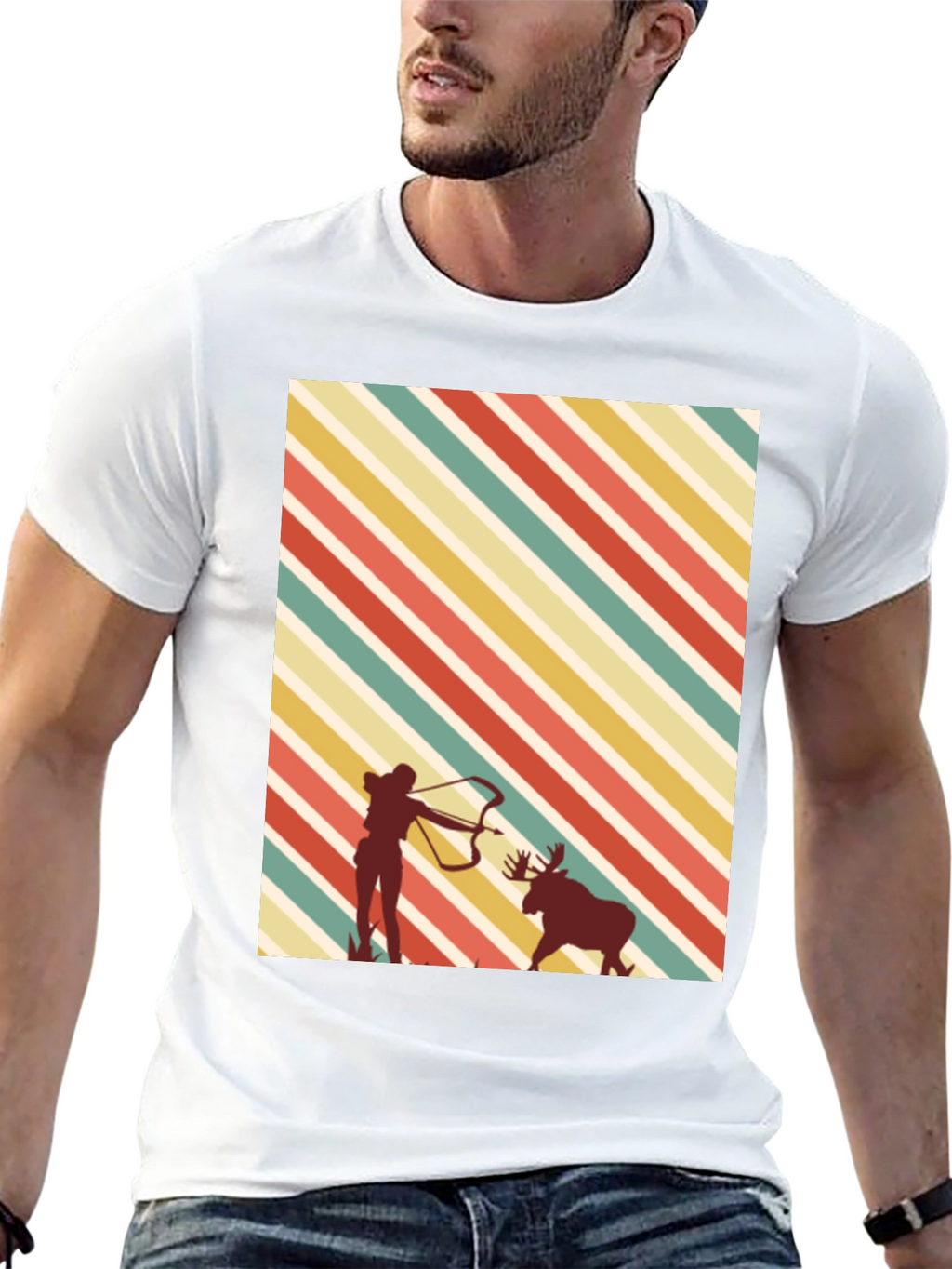 Retro Archer Moose Hunting Tee