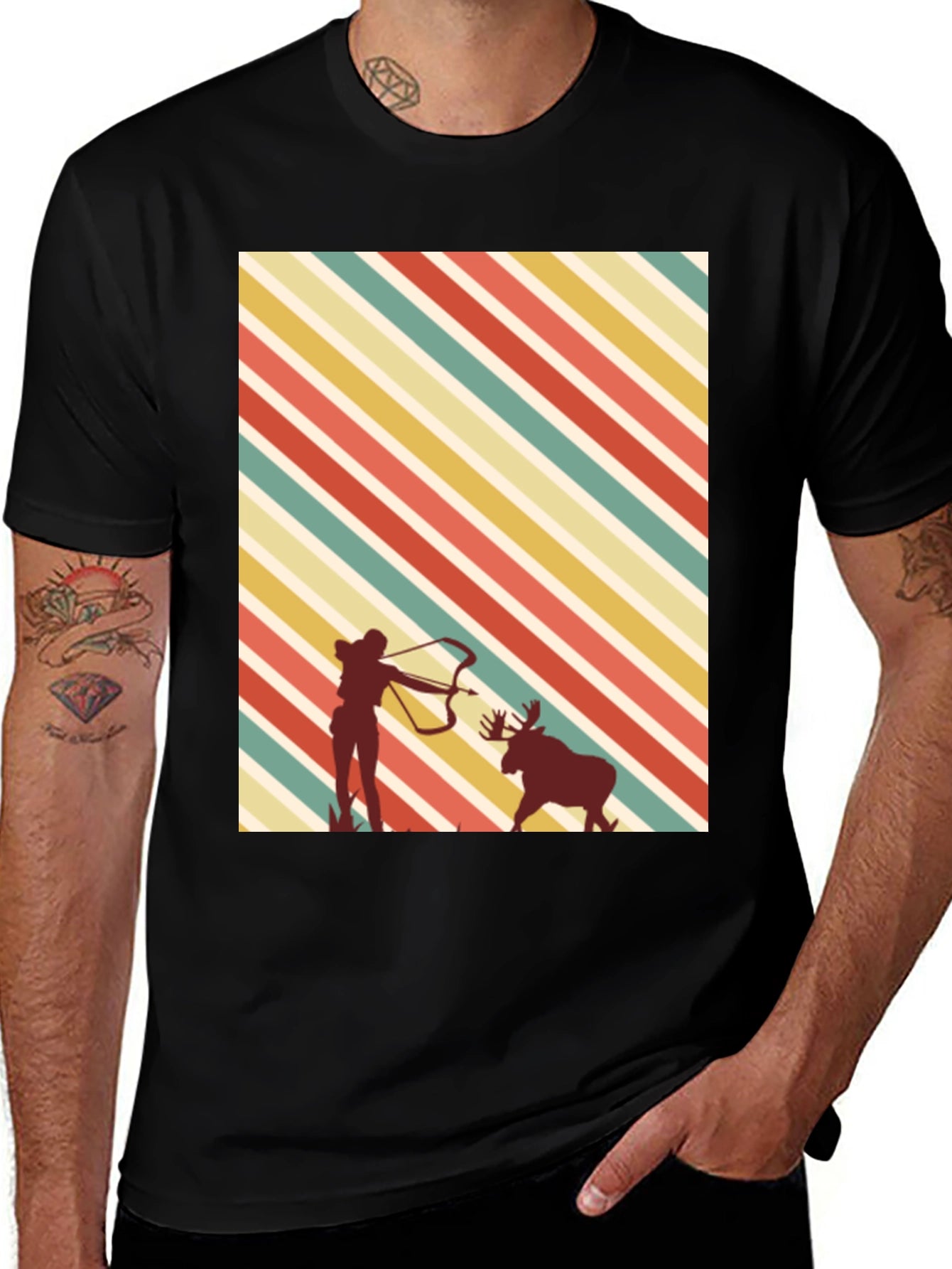 Retro Archer Moose Hunting Tee