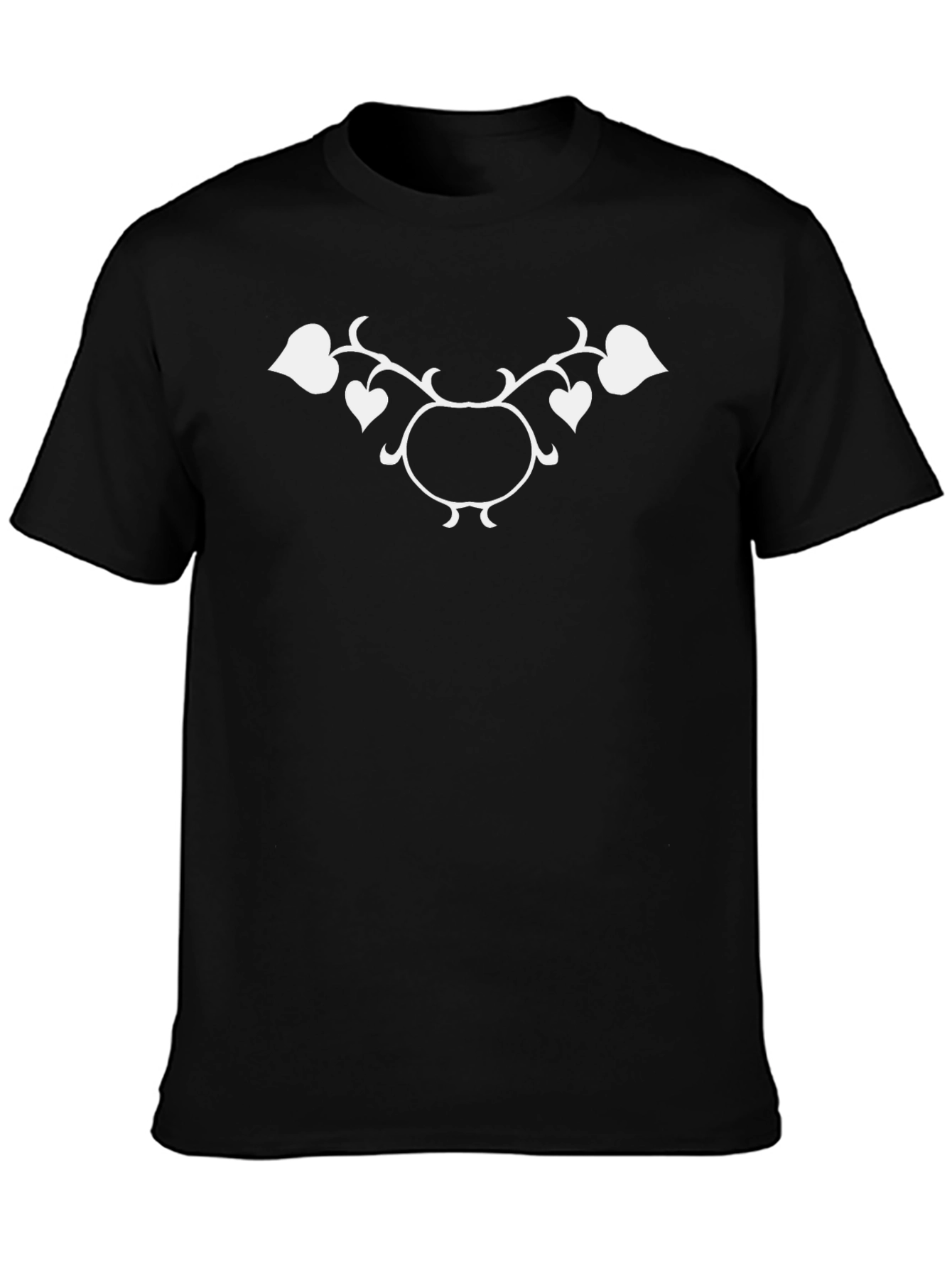 Elegant Vine Graphic T-Shirt - Black