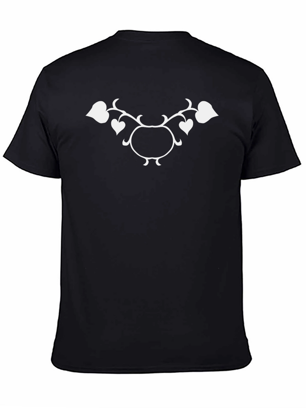 Elegant Vine Graphic T-Shirt - Black