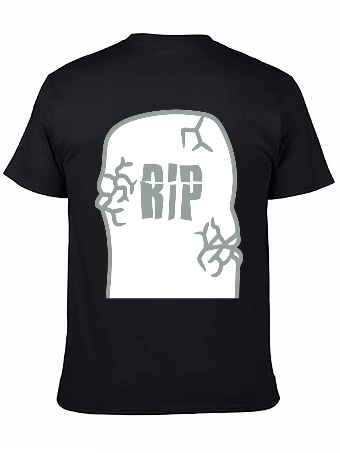 RIP Tombstone Graphic Tee - Mens Black T-Shirt
