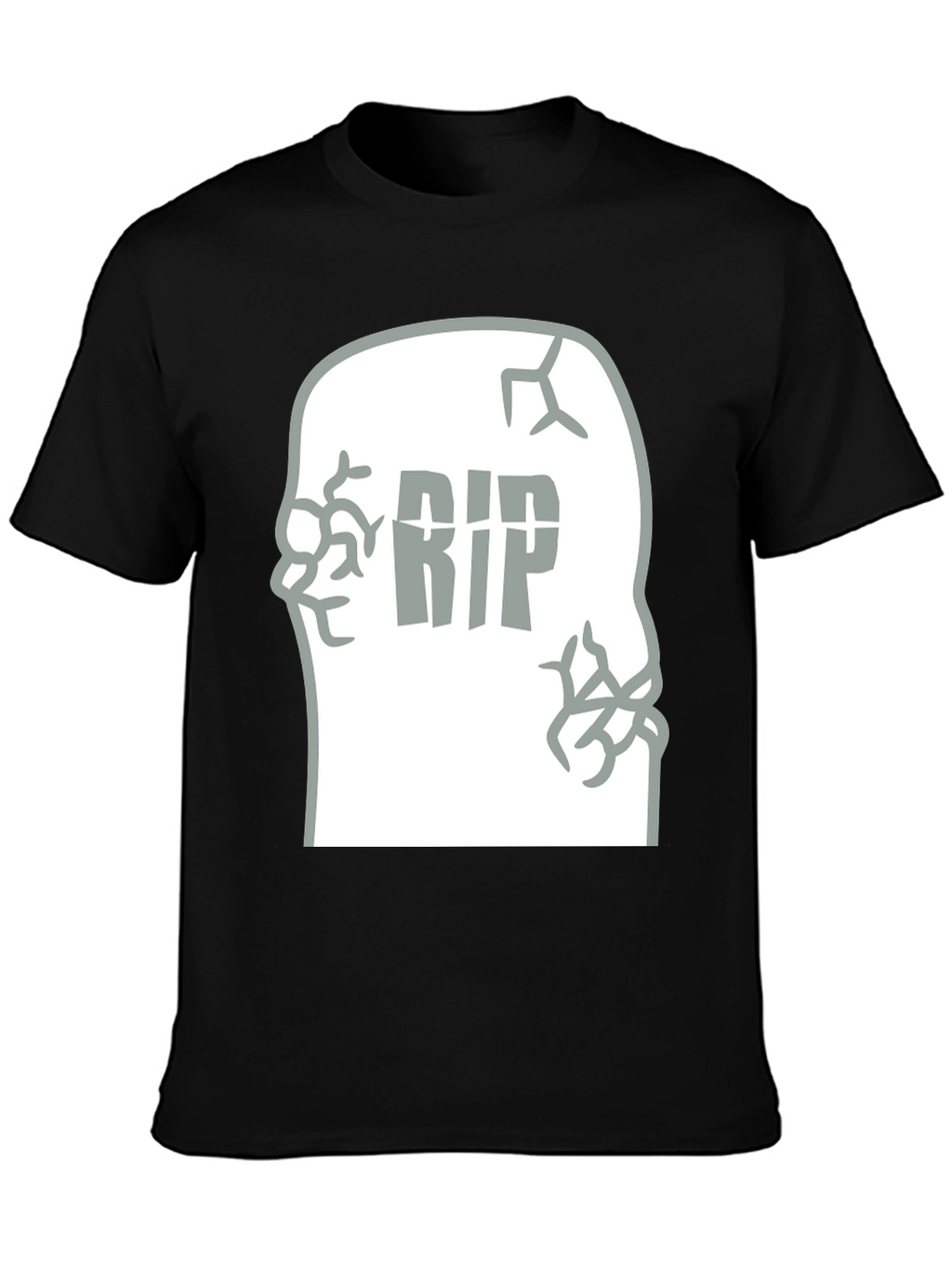 RIP Tombstone Graphic Tee - Mens Black T-Shirt