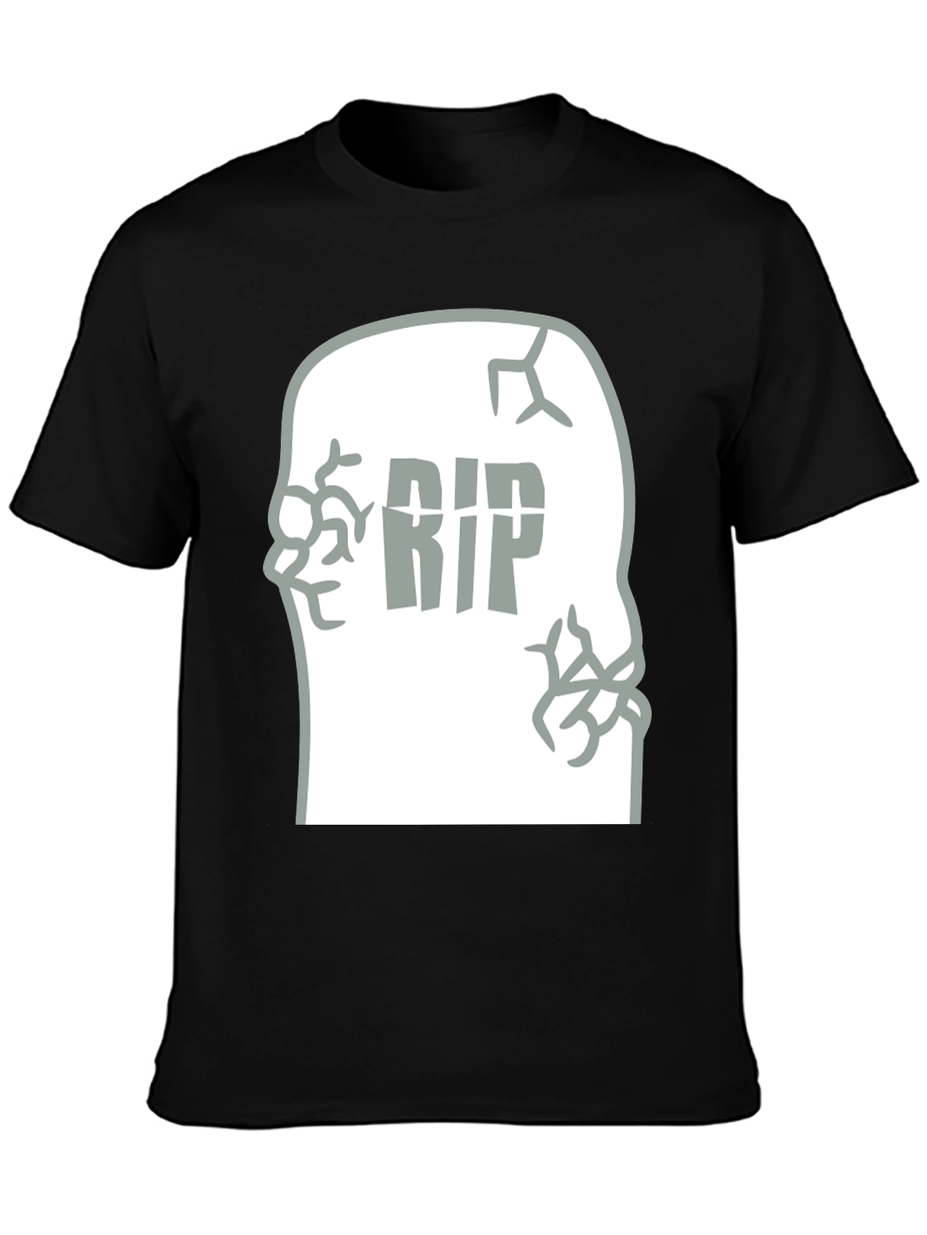 RIP Tombstone Graphic Tee - Mens Black T-Shirt