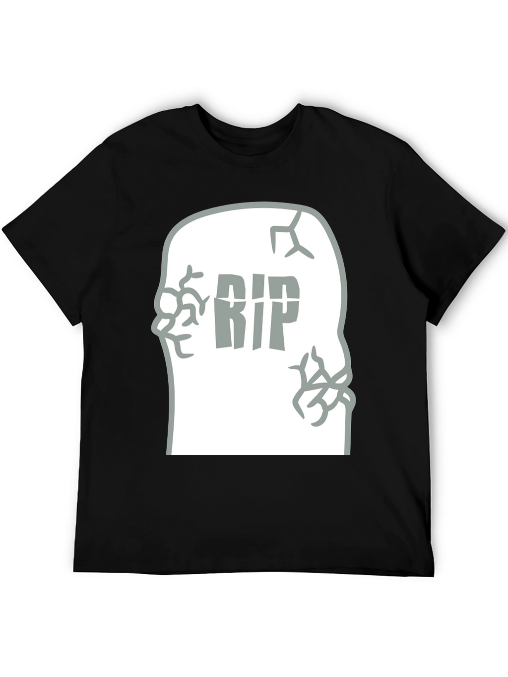 RIP Tombstone Graphic Tee - Mens Black T-Shirt