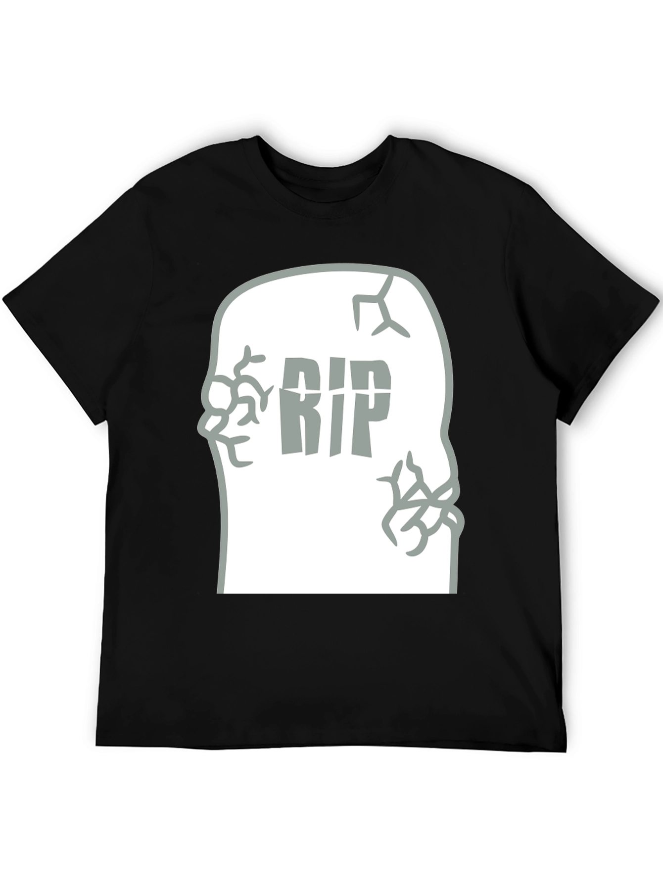 RIP Tombstone Graphic Tee - Mens Black T-Shirt