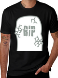 RIP Tombstone Graphic Tee - Mens Black T-Shirt