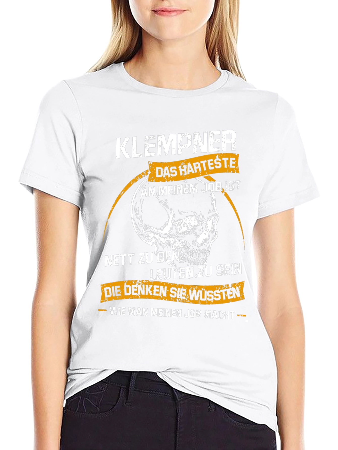 KLEMPNER T-Shirt Funny Plumber Skull Tee
