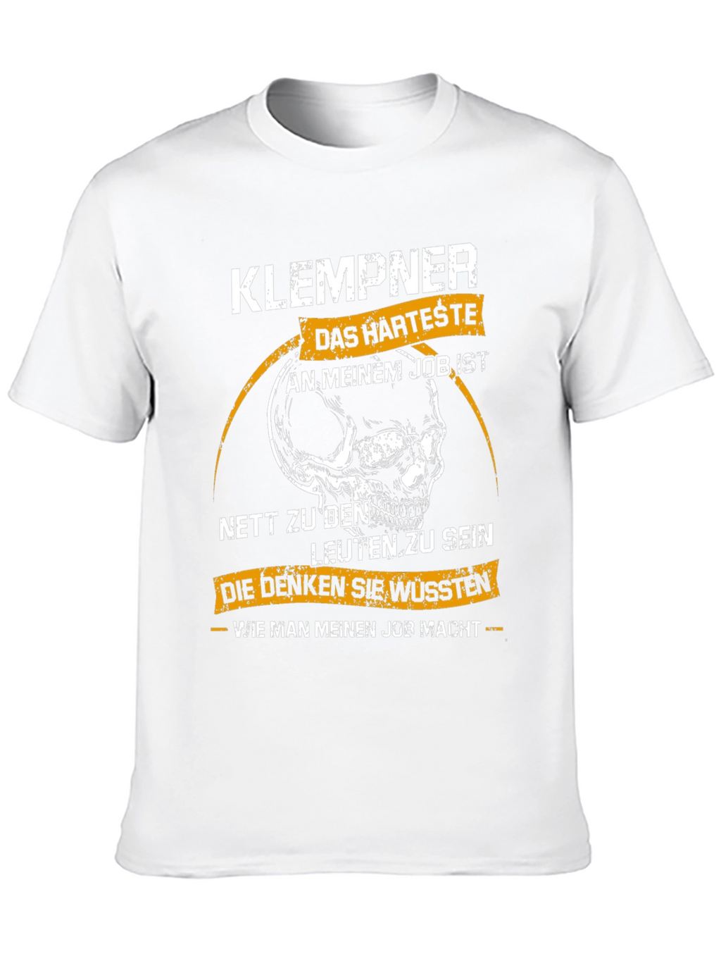 KLEMPNER T-Shirt Funny Plumber Skull Tee