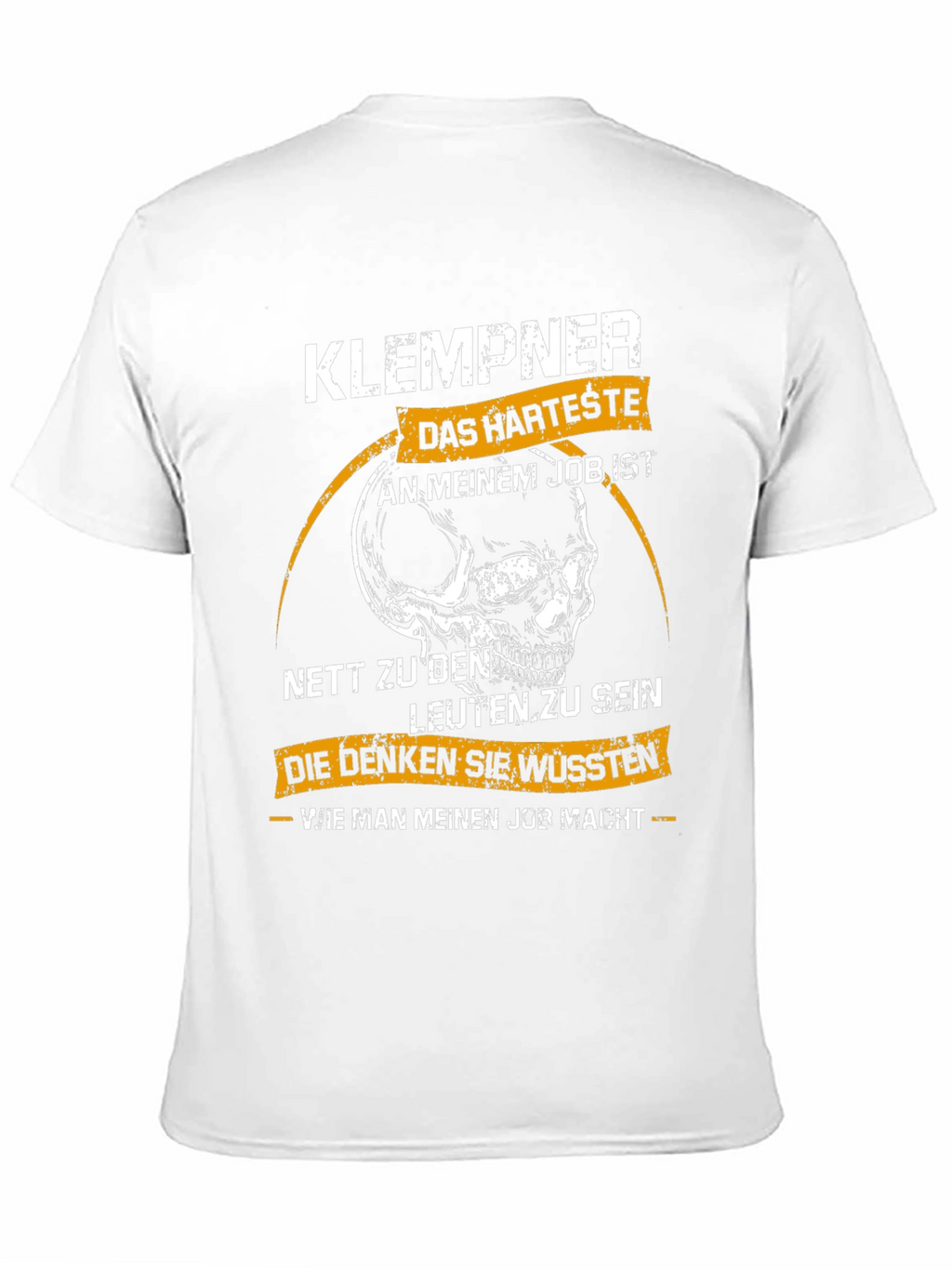 KLEMPNER T-Shirt Funny Plumber Skull Tee