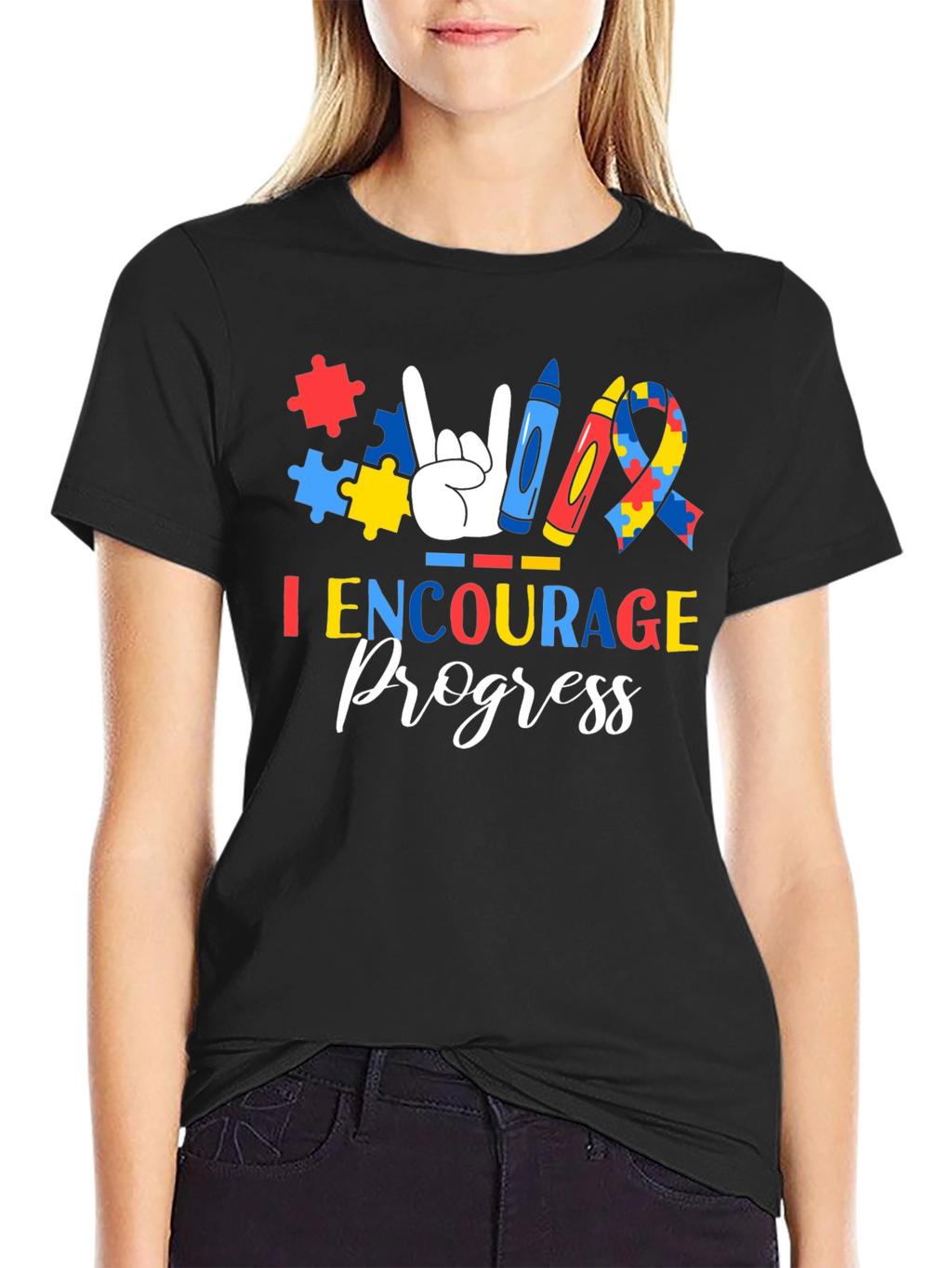 I Encourage Progress Autism Awareness T-Shirt