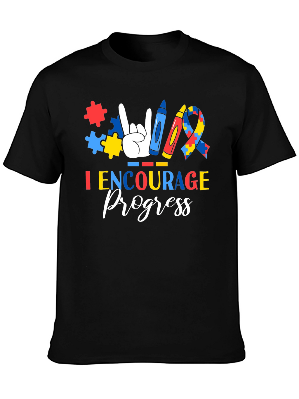 I Encourage Progress Autism Awareness T-Shirt