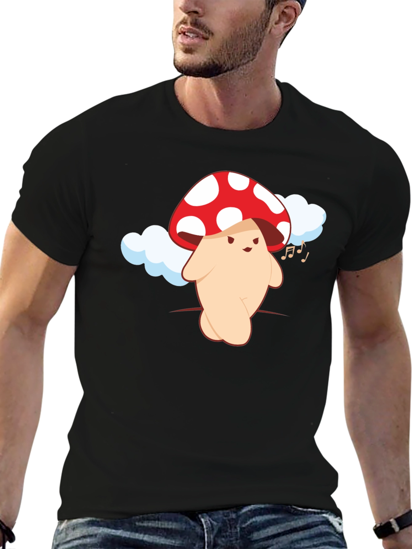 Mushroom Character Graphic Tee - Fun & Unique Design