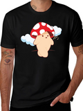 Mushroom Character Graphic Tee - Fun & Unique Design