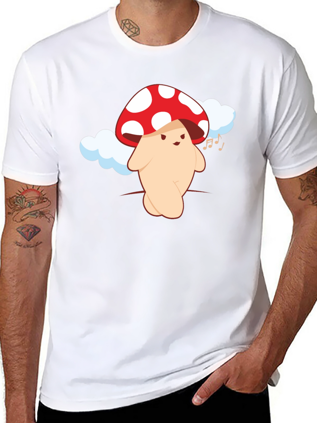 Mushroom Character Graphic Tee - Fun & Unique Design