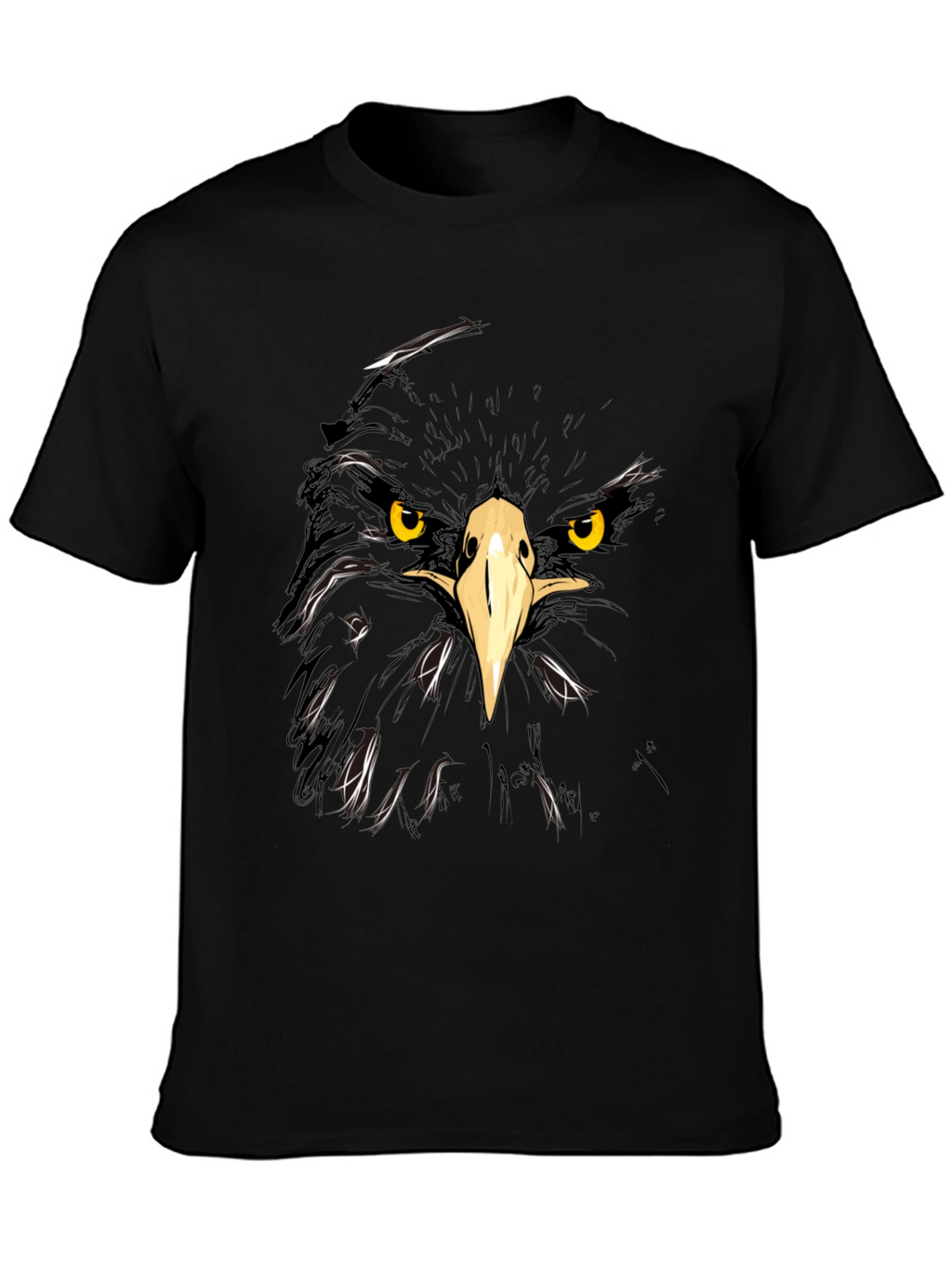 Eagle Graphic Black T-Shirt - Bold Animal Print Tee