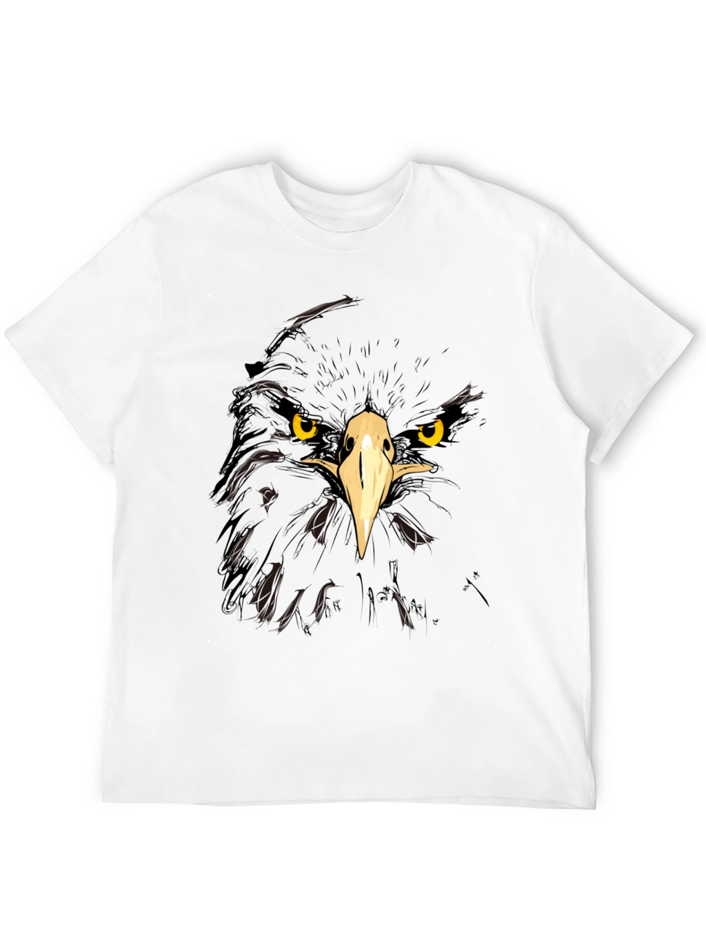 Eagle Graphic Black T-Shirt - Bold Animal Print Tee