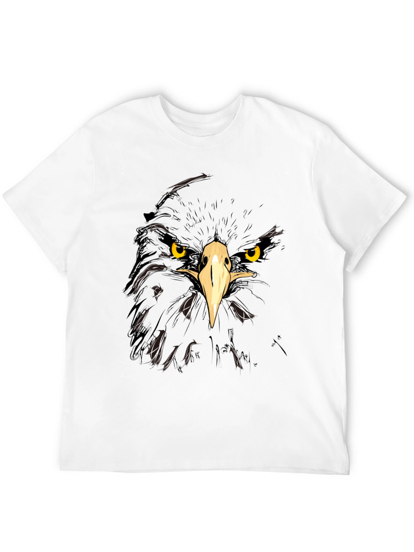 Eagle Graphic Black T-Shirt - Bold Animal Print Tee