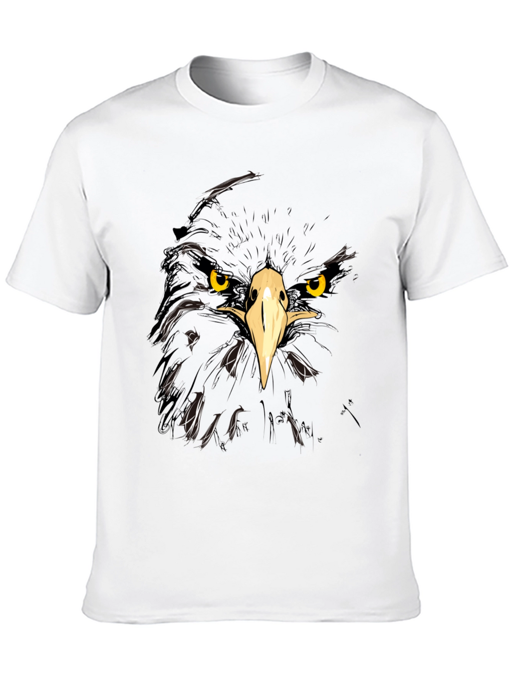 Eagle Graphic Black T-Shirt - Bold Animal Print Tee