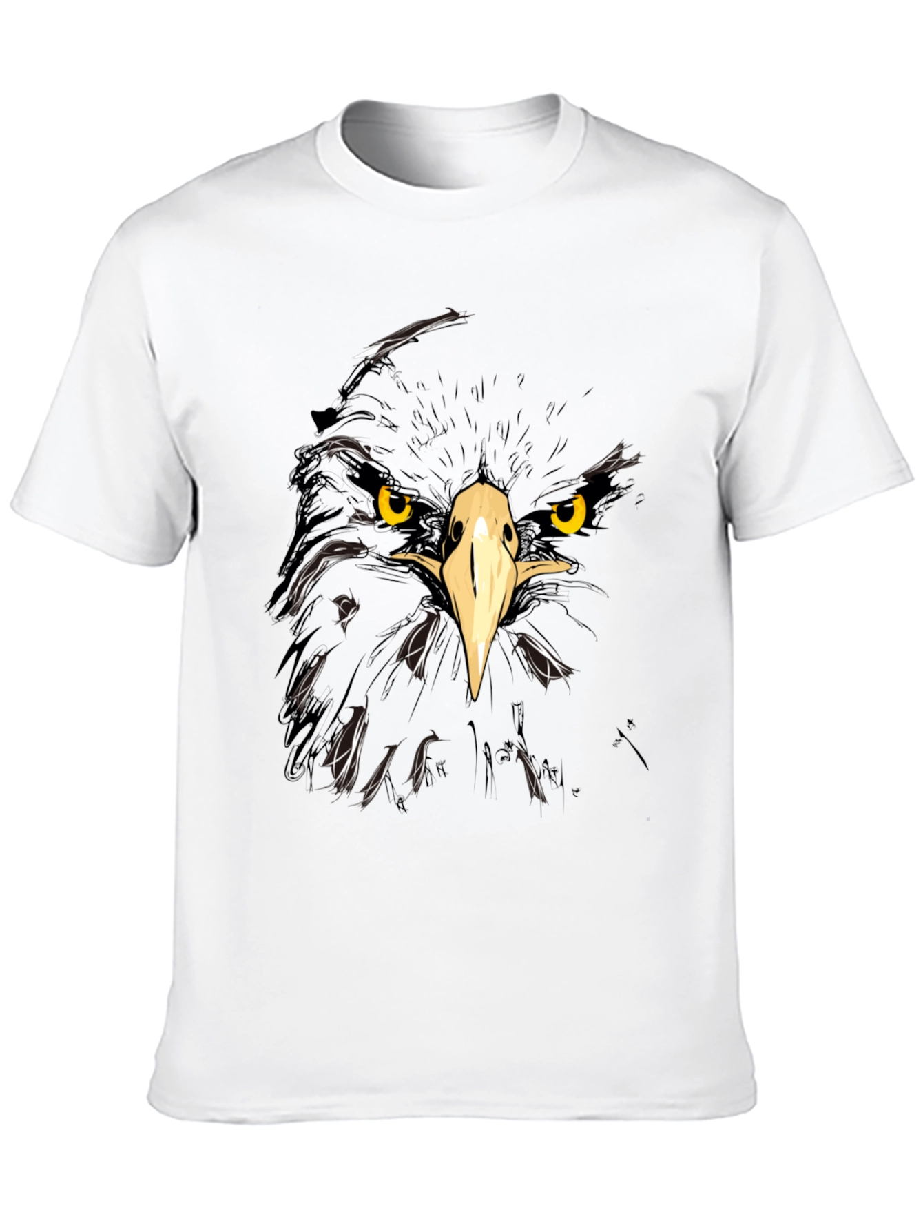 Eagle Graphic Black T-Shirt - Bold Animal Print Tee