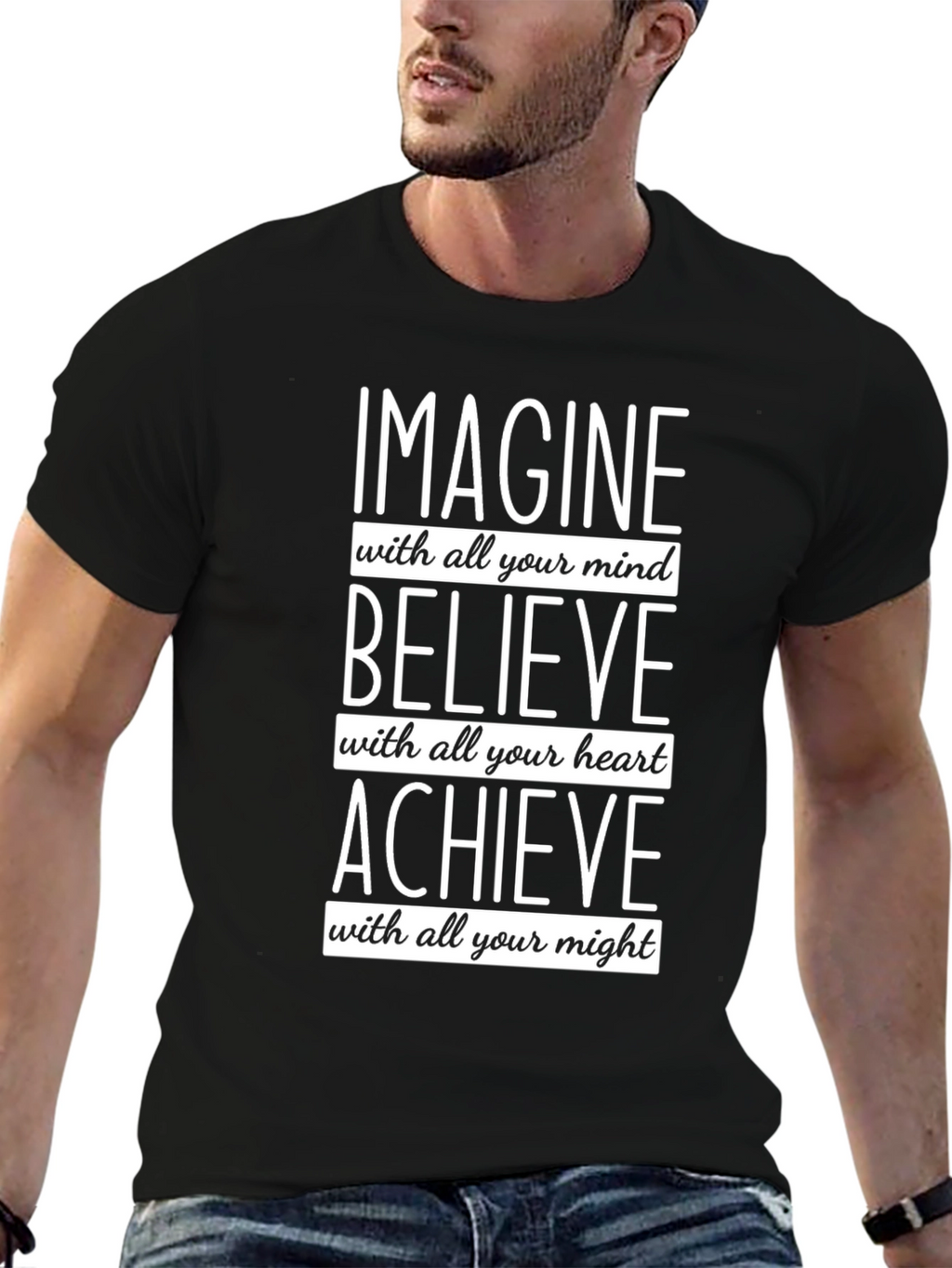 Imagine Believe Achieve Graphic T-Shirt