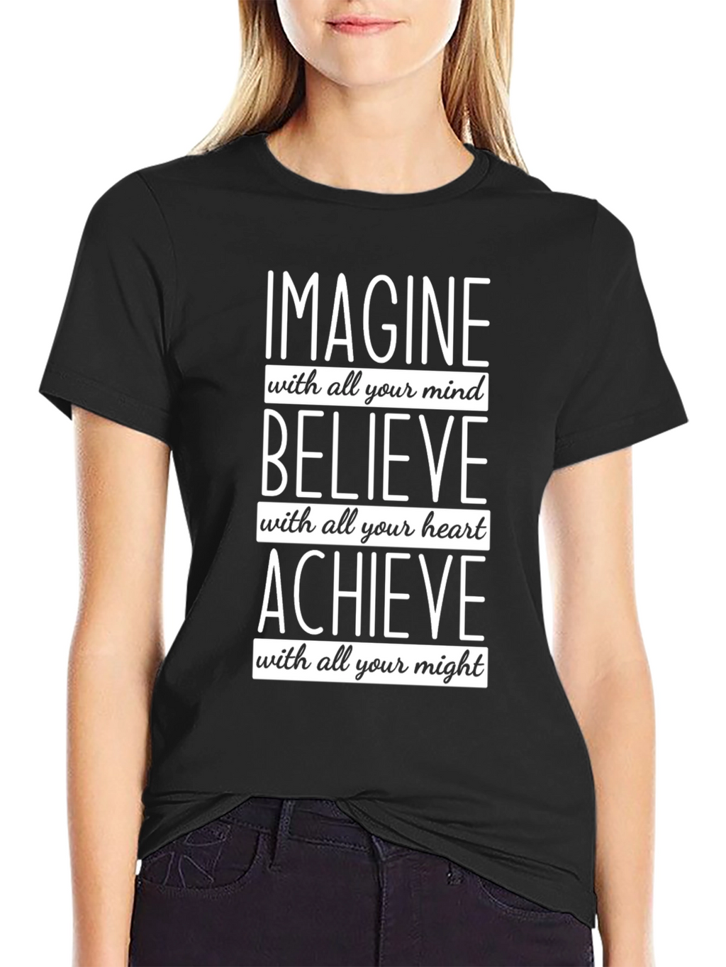 Imagine Believe Achieve Graphic T-Shirt