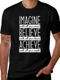 Imagine Believe Achieve Graphic T-Shirt