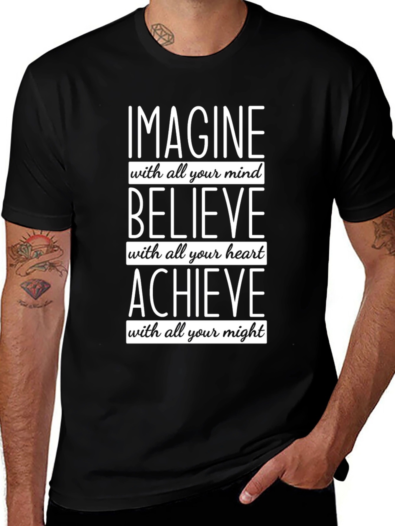 Imagine Believe Achieve Graphic T-Shirt