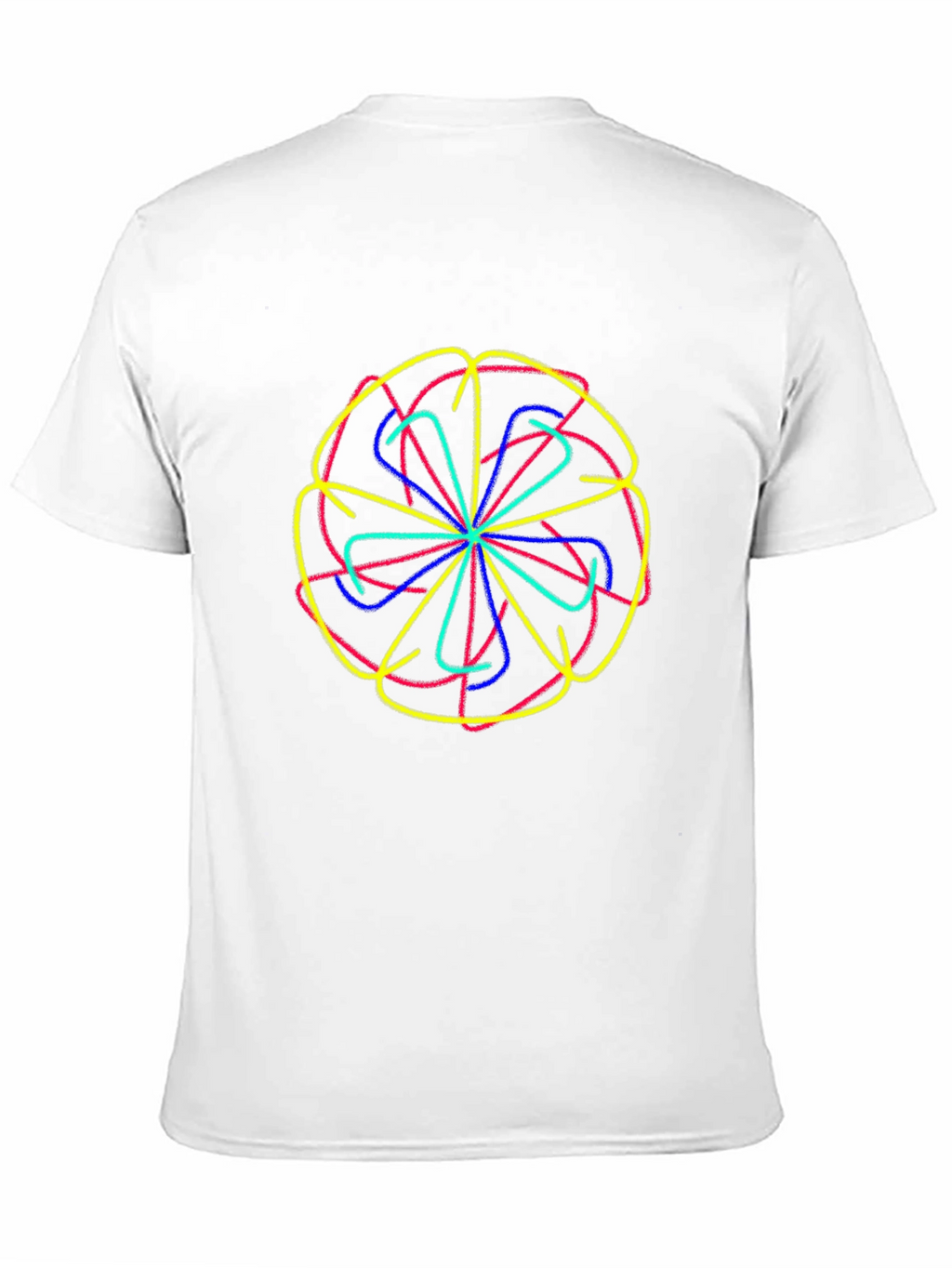 Abstract Flower Graphic Tee - Black Cotton Comfort