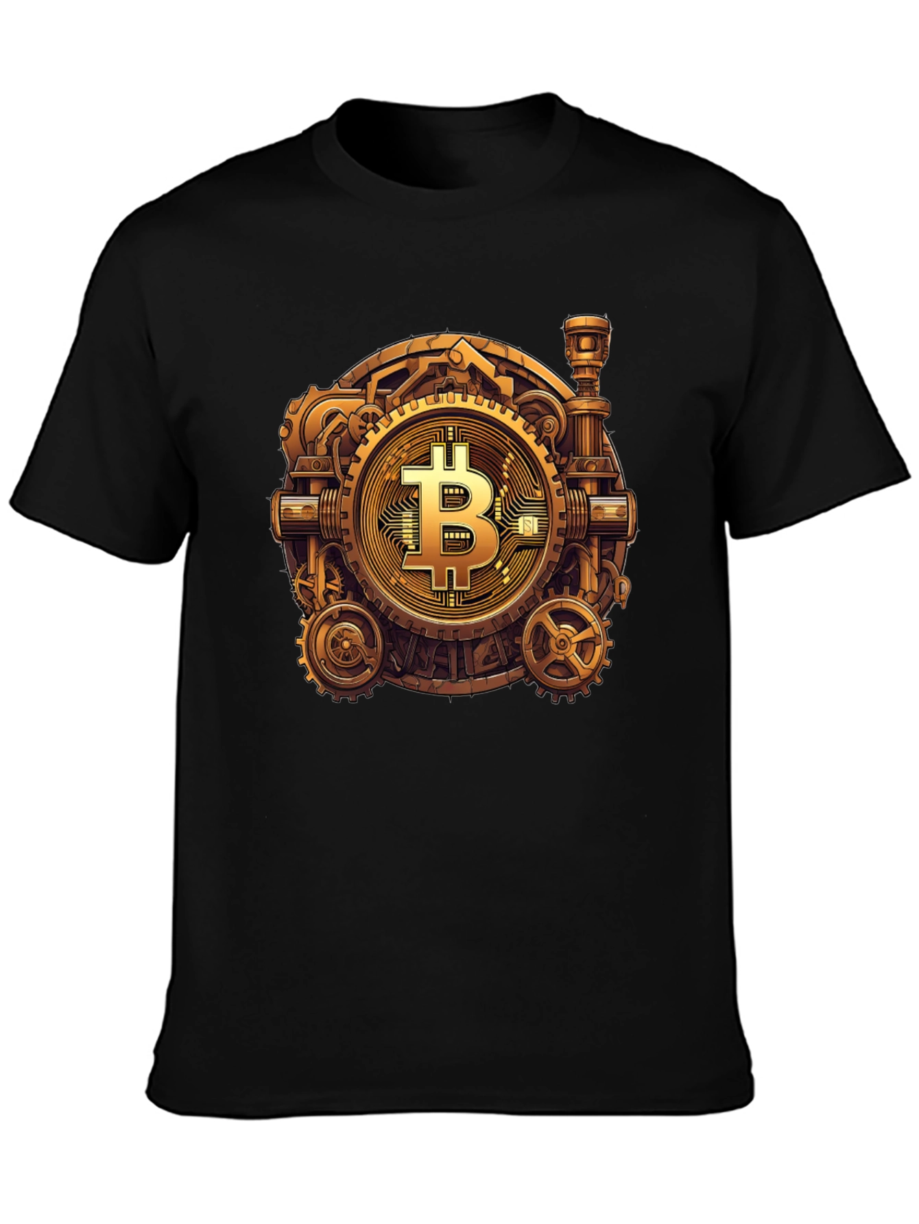 Steampunk Bitcoin Graphic T-Shirt - Crypto Fashion