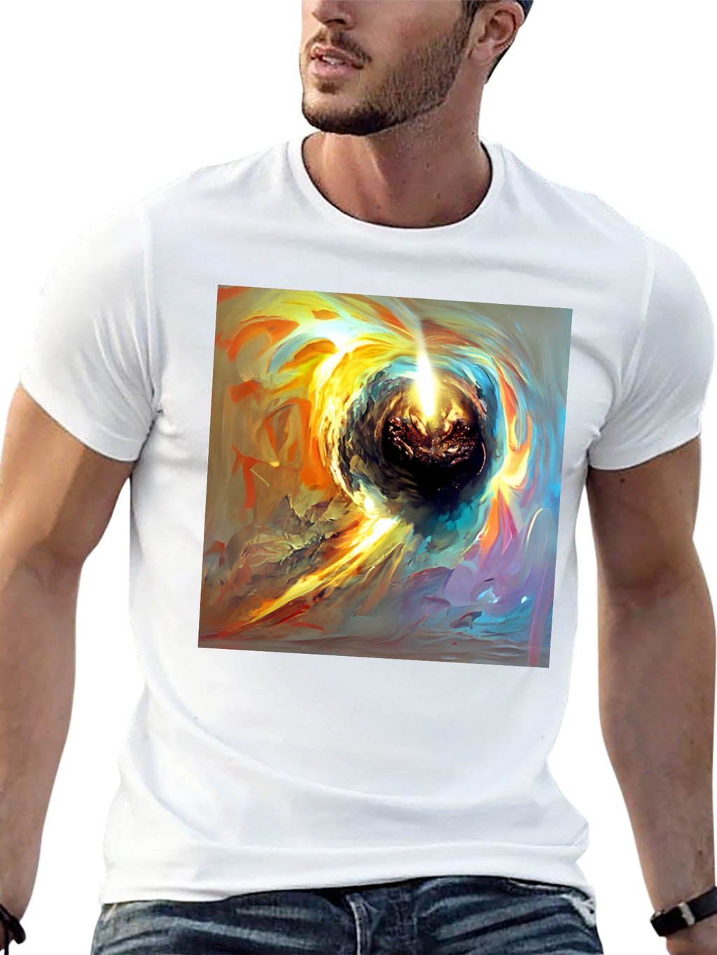 Cosmic Swirl Black T-Shirt