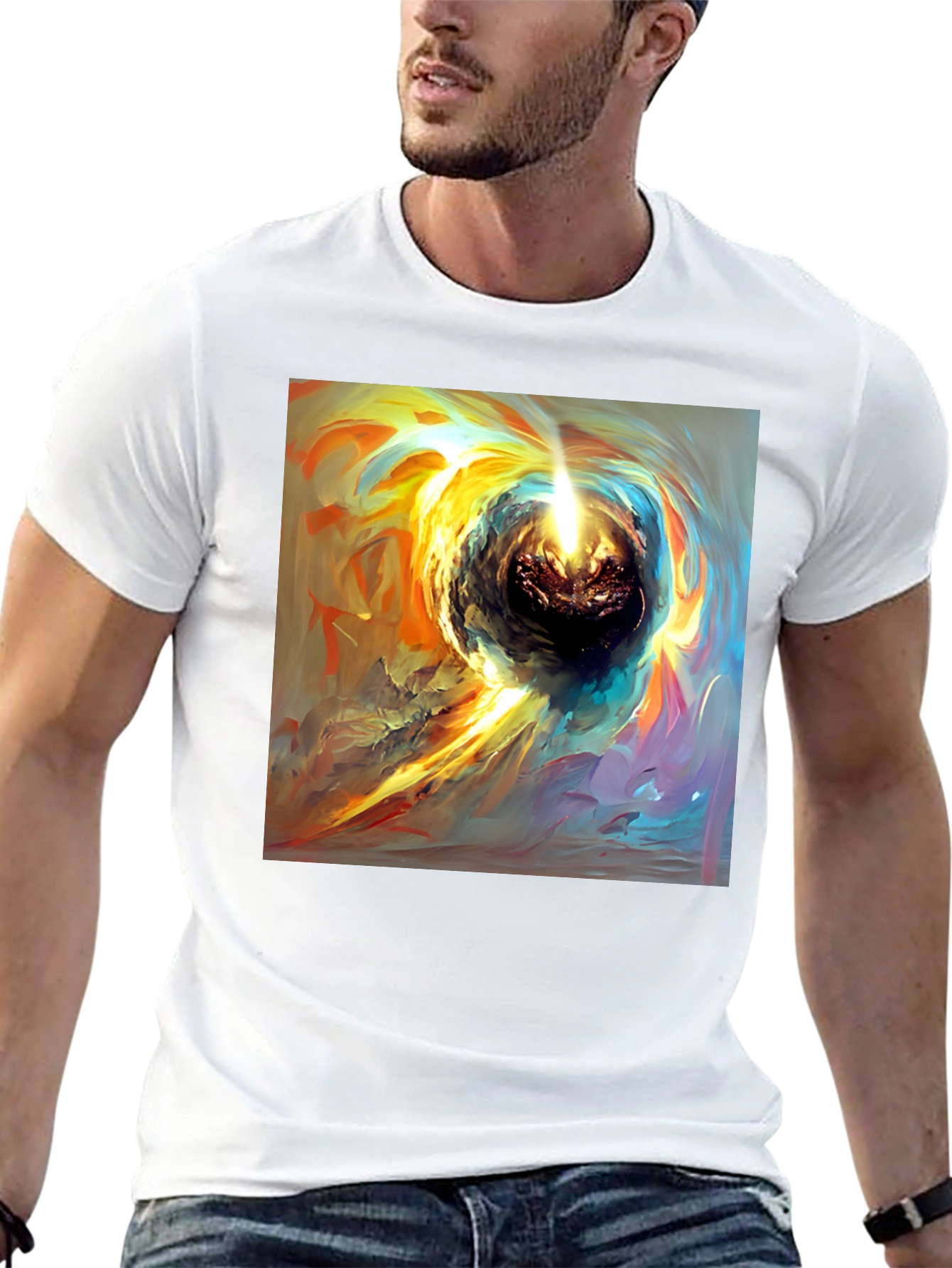 Cosmic Swirl Black T-Shirt