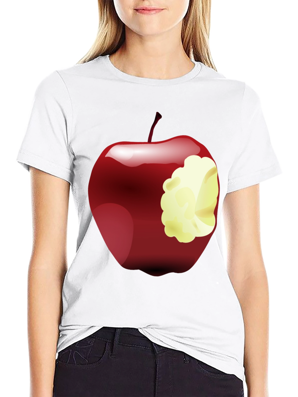 Bitten Apple Graphic Tee - Stylish Casual Wear