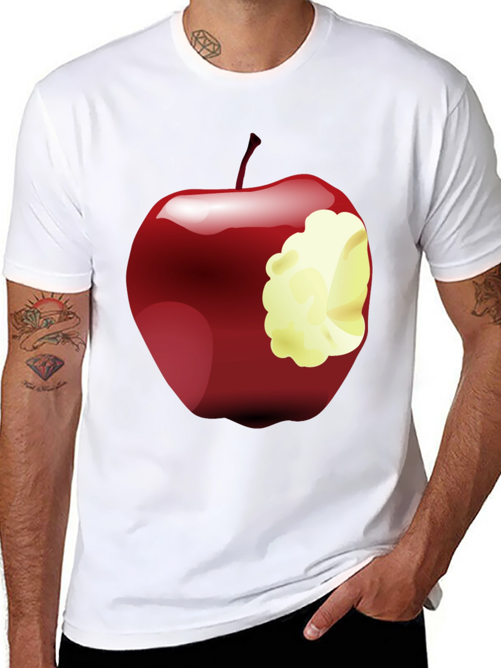Bitten Apple Graphic Tee - Stylish Casual Wear