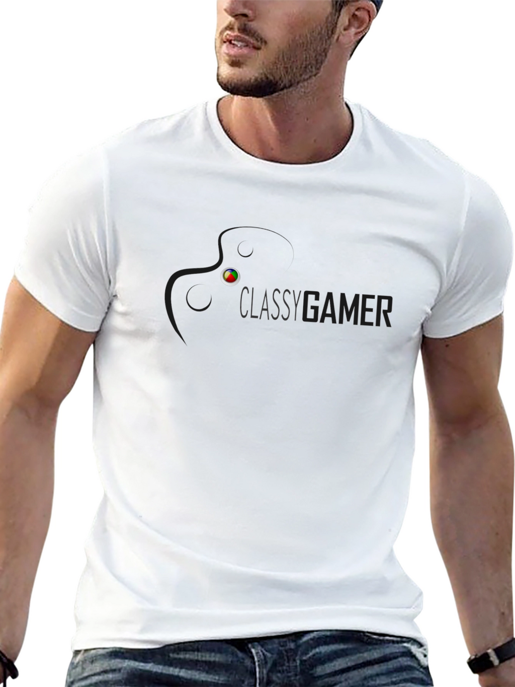 Classy Gamer T-Shirt - Black Cotton Casual Wear