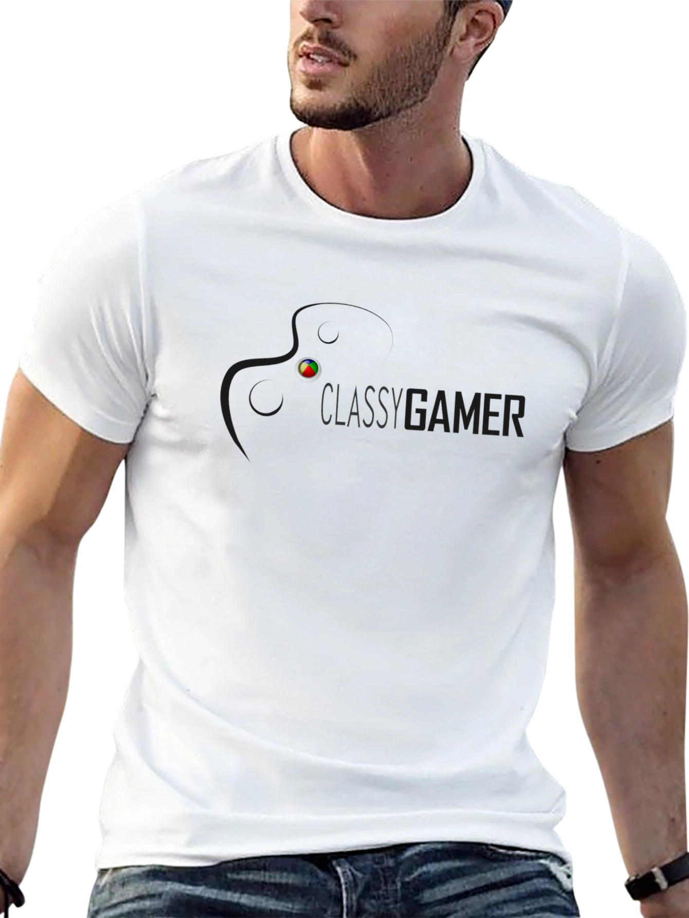 Classy Gamer T-Shirt - Black Cotton Casual Wear