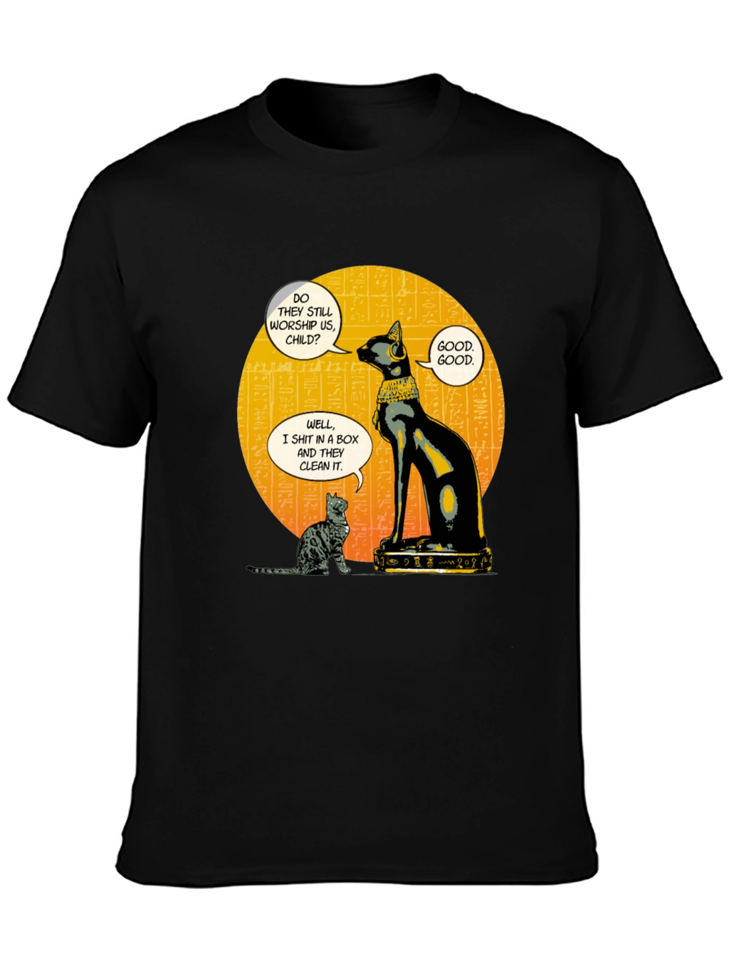 Egyptian Cat Humor Graphic T-Shirt