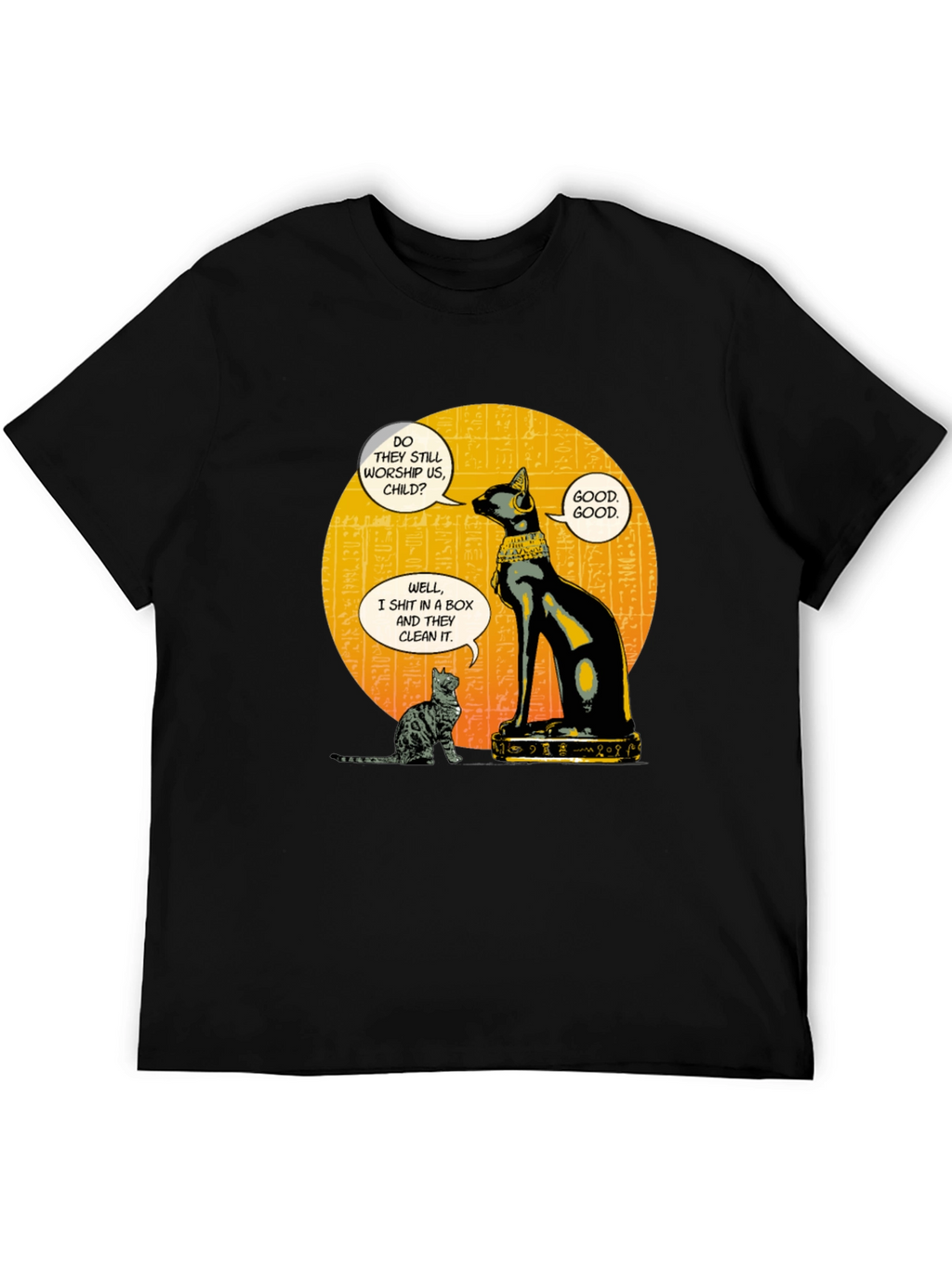 Egyptian Cat Humor Graphic T-Shirt