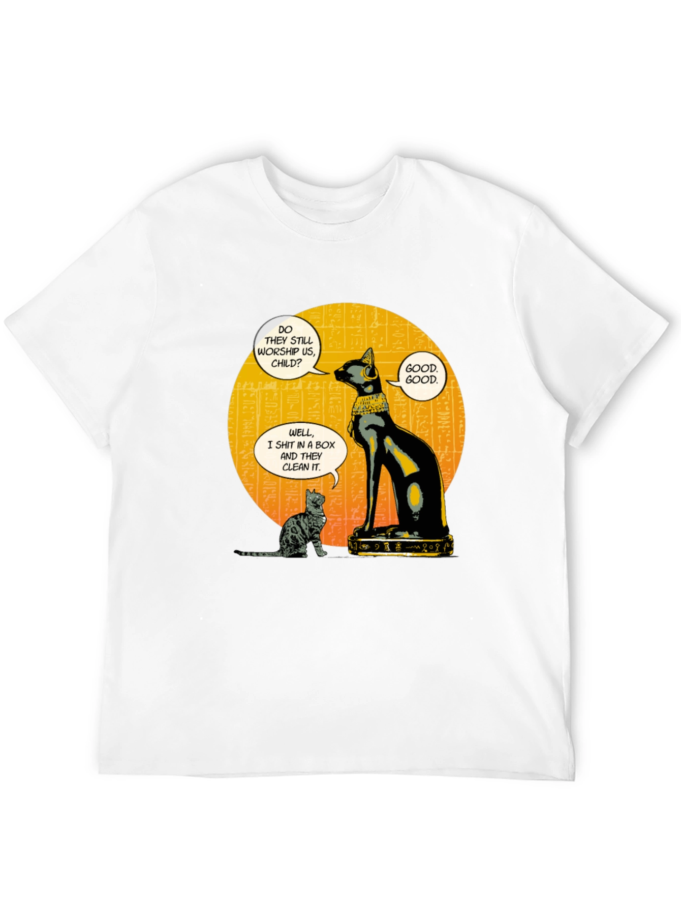 Egyptian Cat Humor Graphic T-Shirt