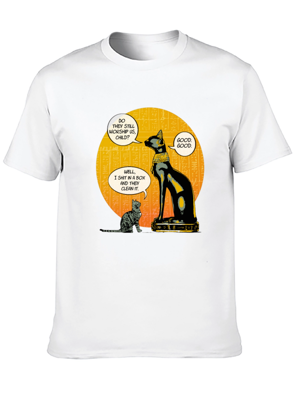 Egyptian Cat Humor Graphic T-Shirt