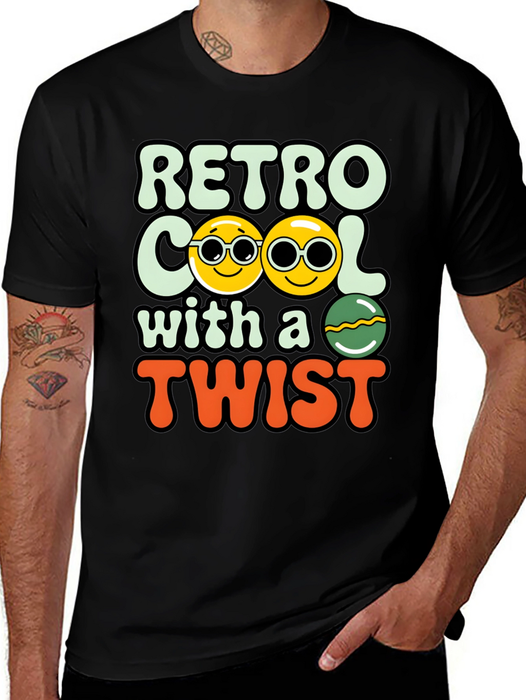 Retro Cool with a Twist Graphic Tee