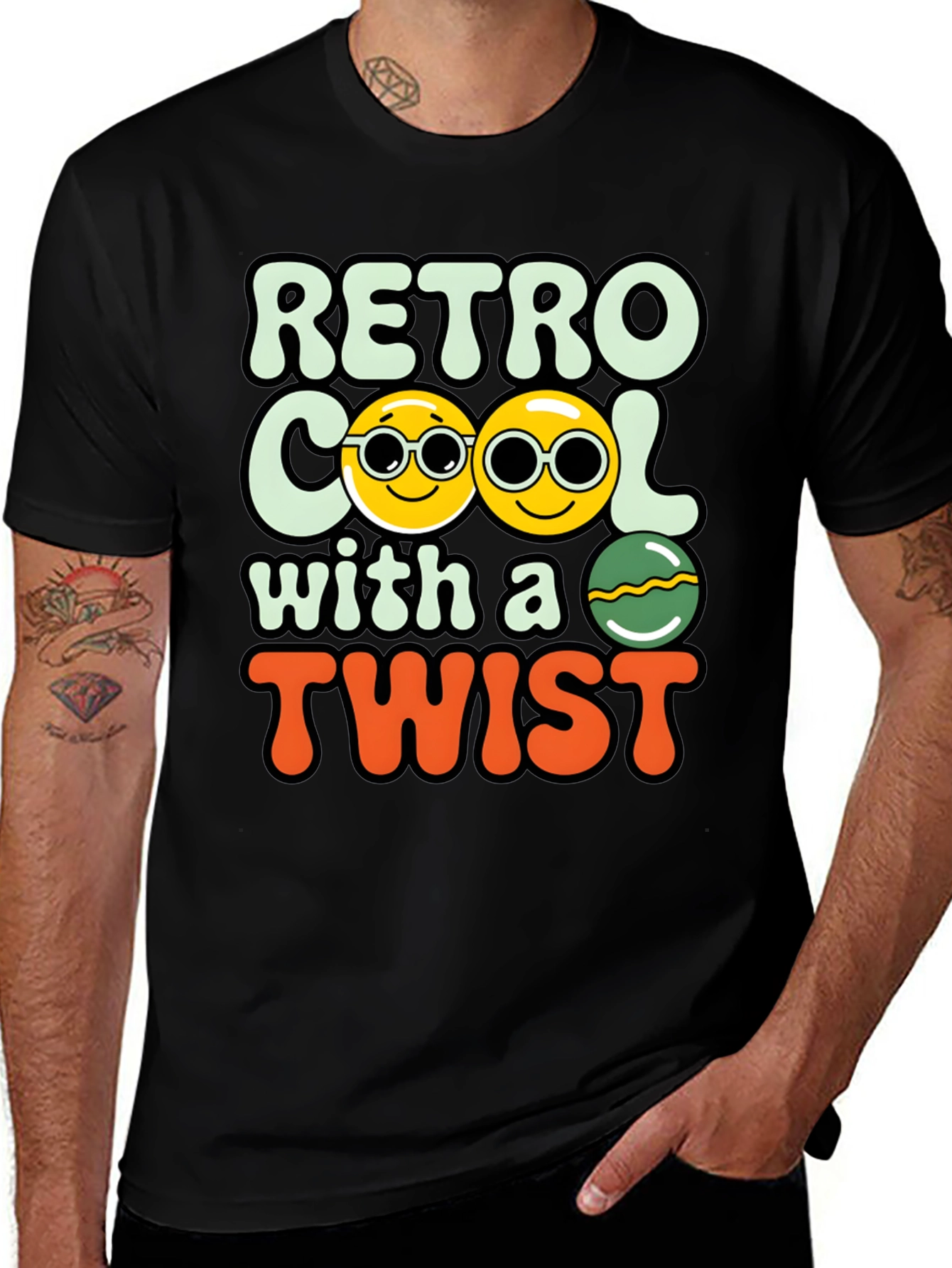 Retro Cool with a Twist Graphic Tee
