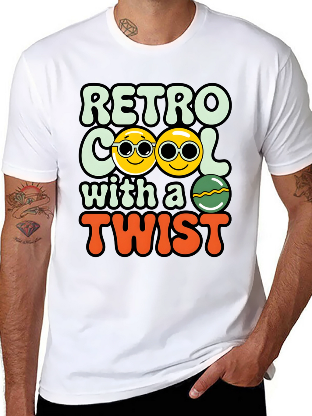 Retro Cool with a Twist Graphic Tee