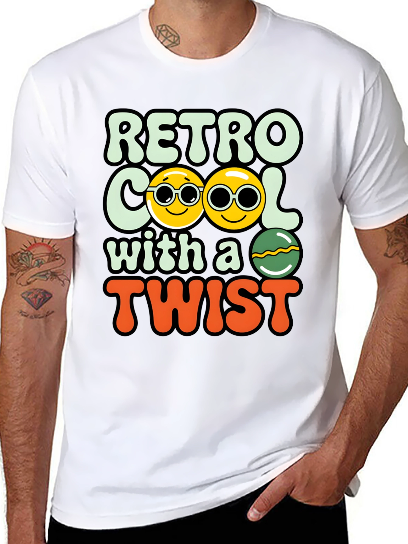 Retro Cool with a Twist Graphic Tee