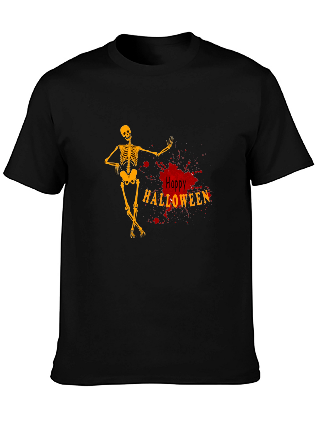 Happy Halloween Skeleton Graphic Tee