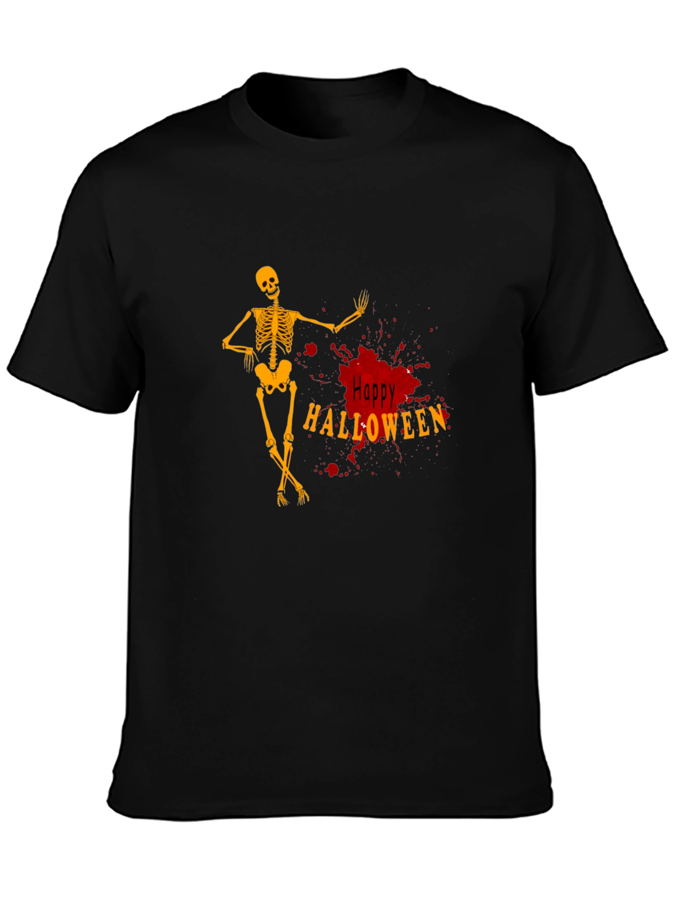 Happy Halloween Skeleton Graphic Tee