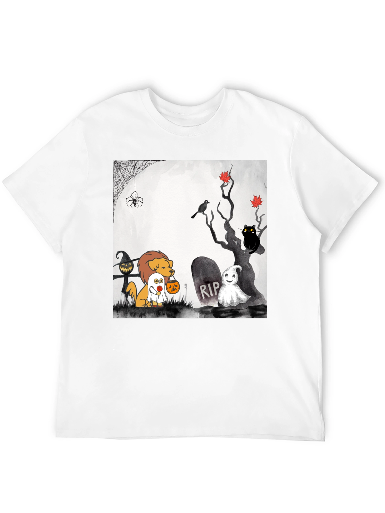 Halloween Dog Cartoon T-Shirt