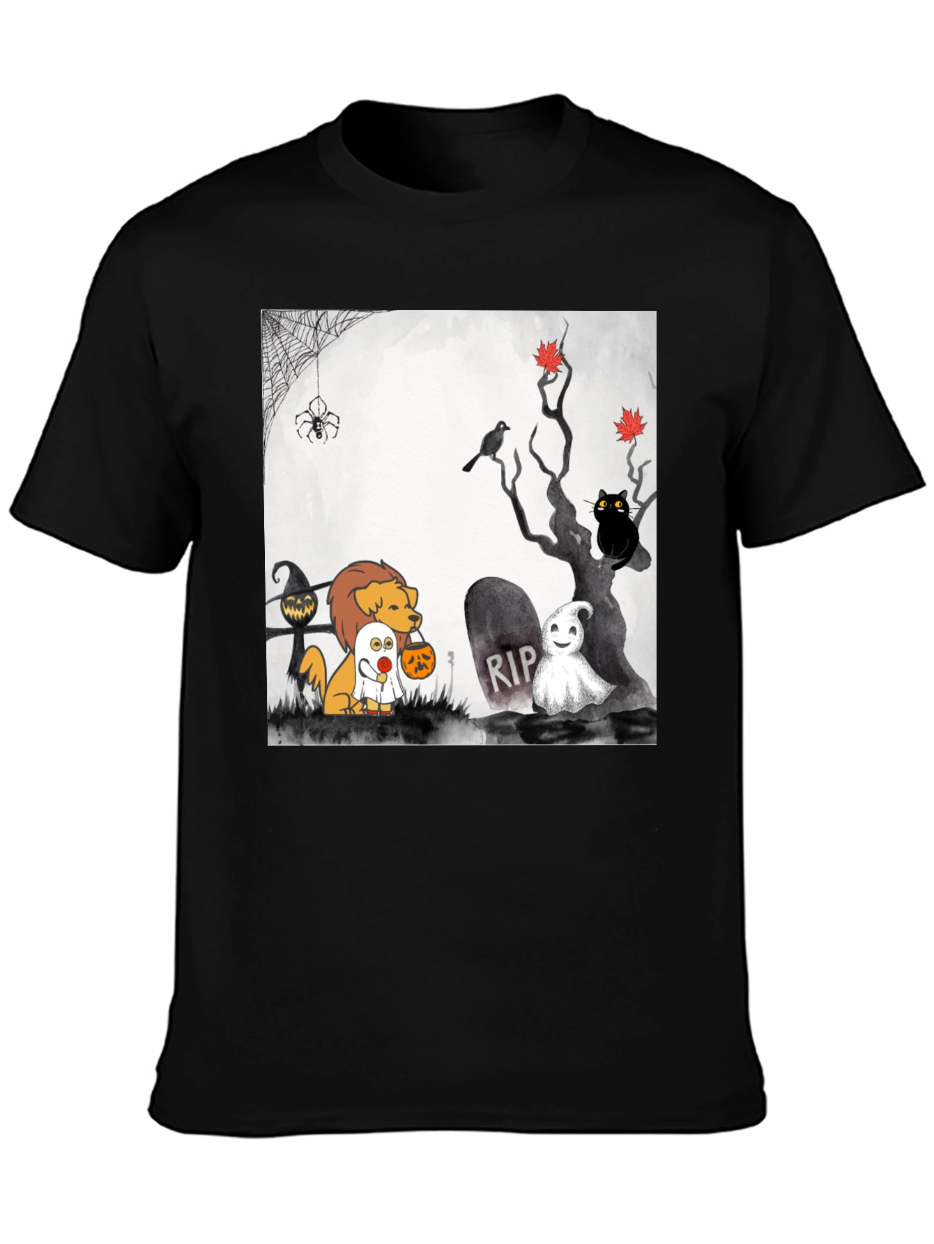 Halloween Dog Cartoon T-Shirt