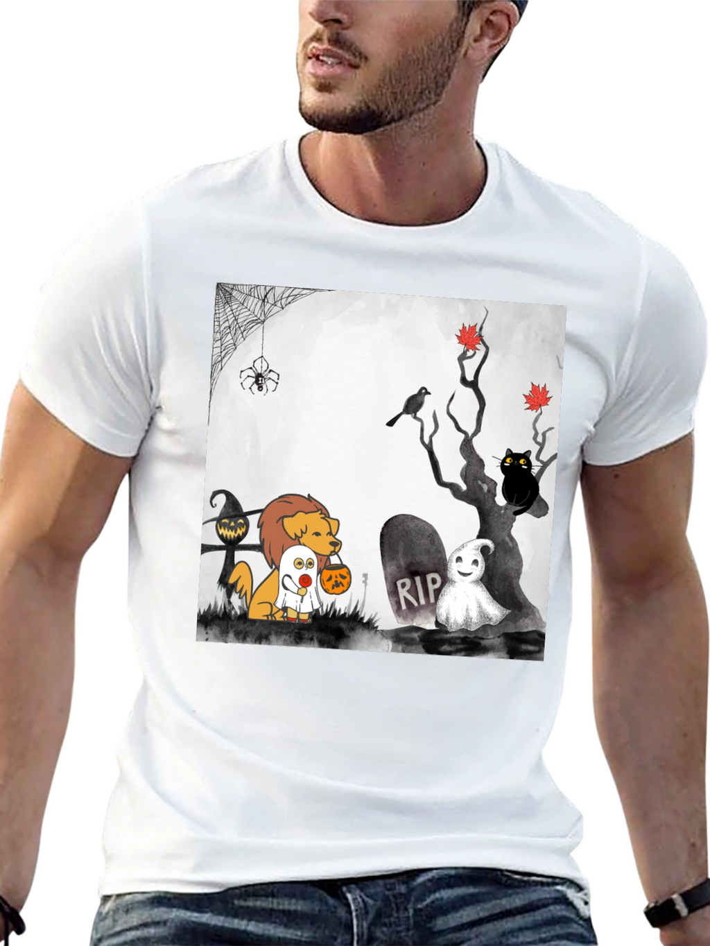 Halloween Dog Cartoon T-Shirt