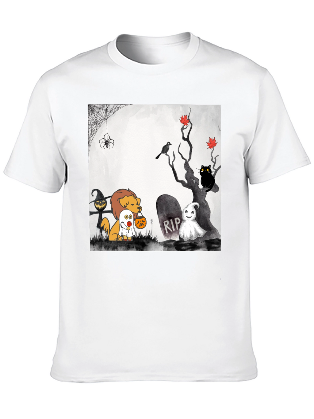 Halloween Dog Cartoon T-Shirt