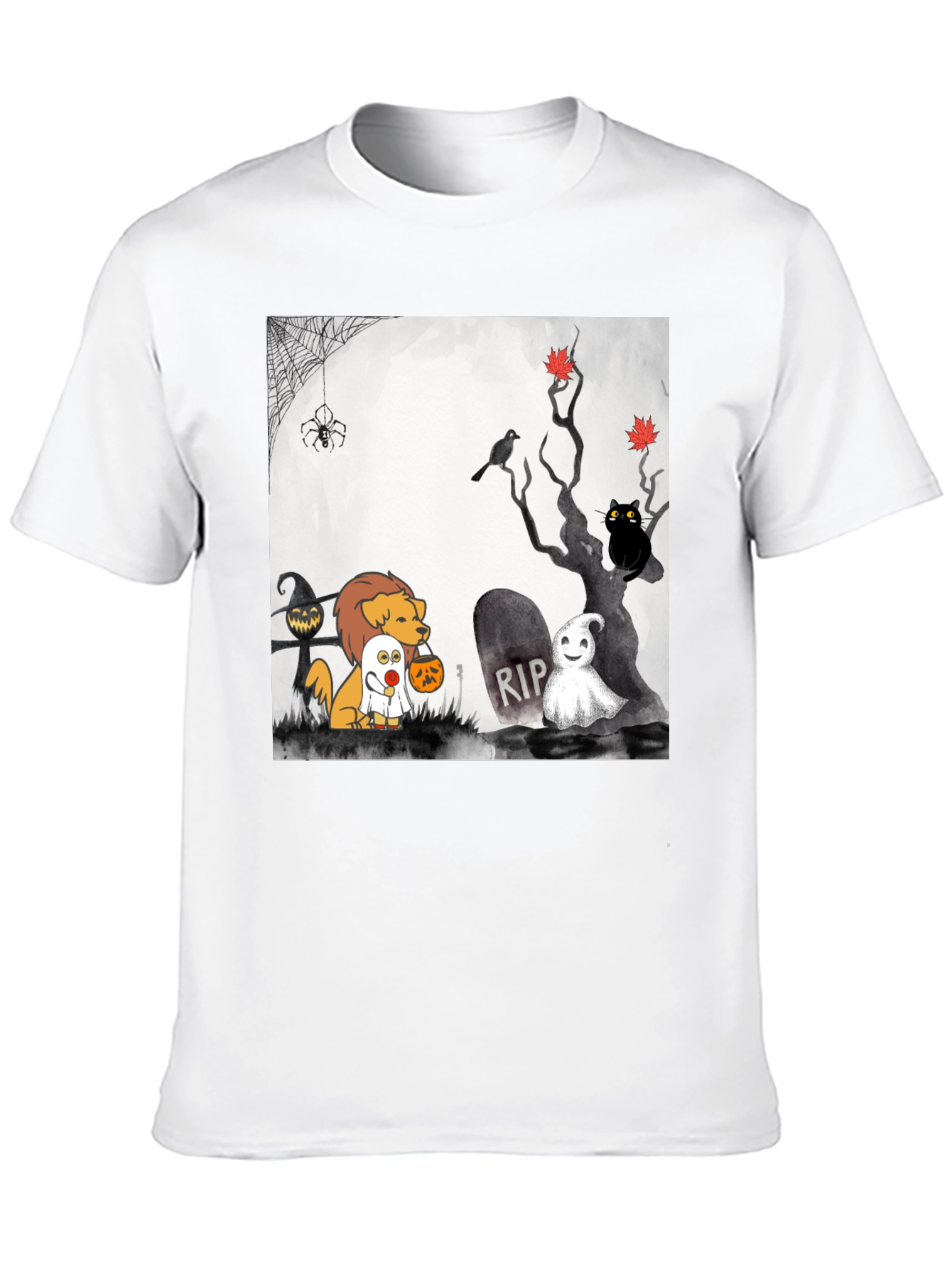 Halloween Dog Cartoon T-Shirt